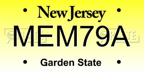 MEM79A New Jersey License Plate