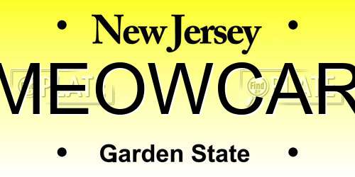 MEOWCAR New Jersey License Plate