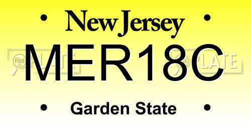 MER18C New Jersey License Plate