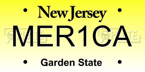MER1CA New Jersey License Plate