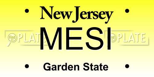 MESI New Jersey License Plate