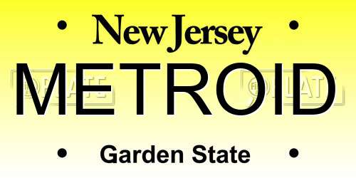METROID New Jersey License Plate