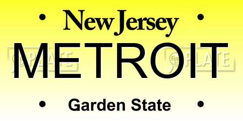 METROIT New Jersey License Plate