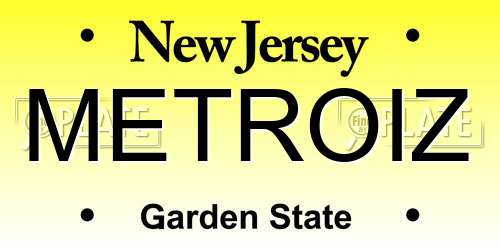 METROIZ New Jersey License Plate