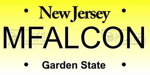 MFALCON New Jersey License Plate