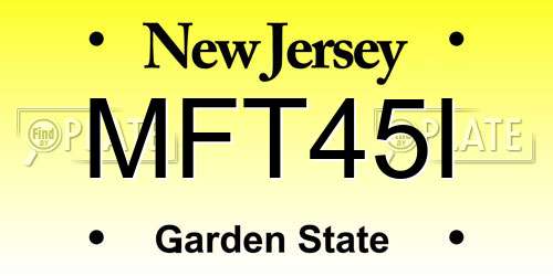 MFT45I New Jersey License Plate