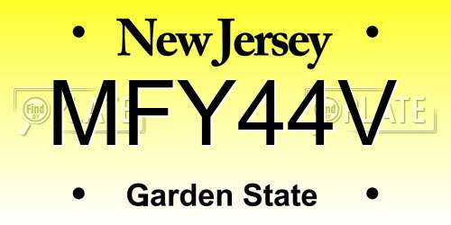MFY44V New Jersey License Plate