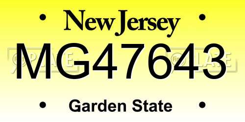 MG47643 New Jersey License Plate