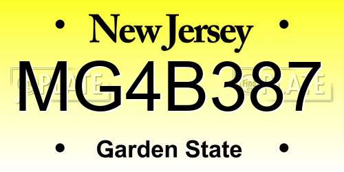 MG4B387 New Jersey License Plate