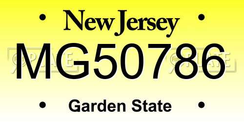 MG50786 New Jersey License Plate