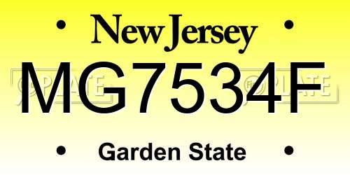 MG7534F New Jersey License Plate