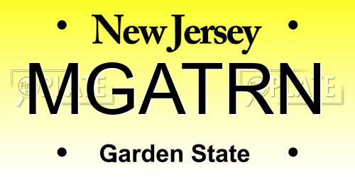 MGATRN New Jersey License Plate