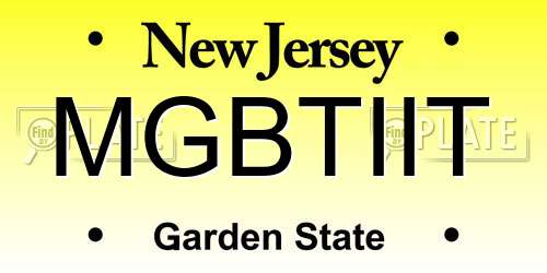 MGBTIIT New Jersey License Plate