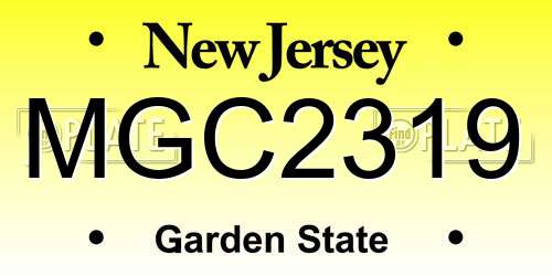 MGC2319 New Jersey License Plate