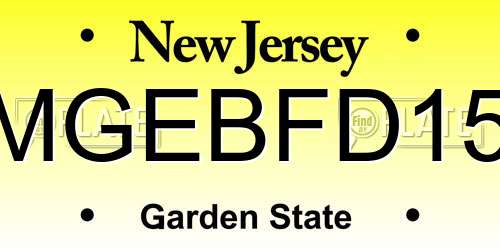 MGEBFD15 New Jersey License Plate