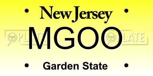 MGOO New Jersey License Plate