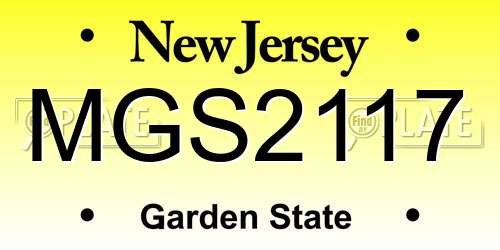 MGS2117 New Jersey License Plate