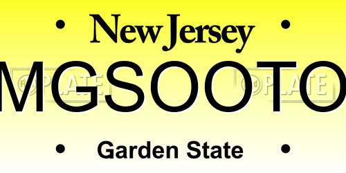 MGSOOTO New Jersey License Plate