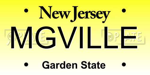 MGVILLE New Jersey License Plate