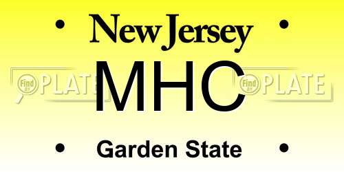MHC New Jersey License Plate