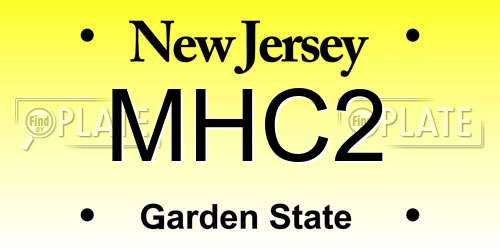 MHC2 New Jersey License Plate