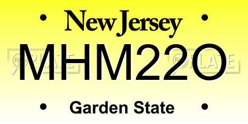 MHM22O New Jersey License Plate