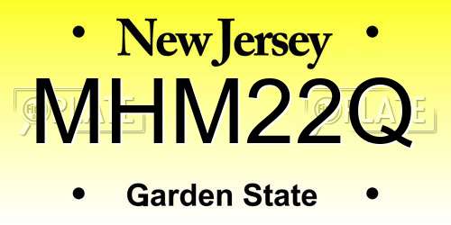 MHM22Q New Jersey License Plate