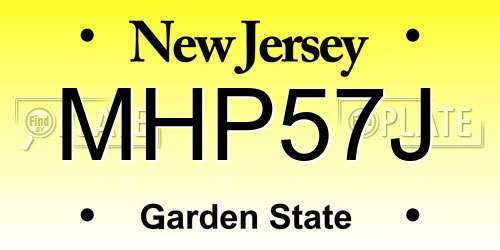 MHP57J New Jersey License Plate