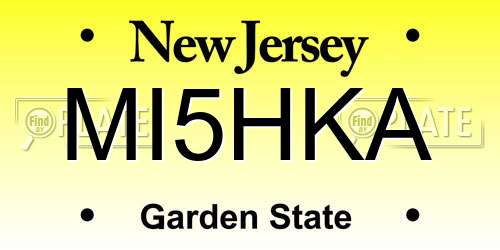 MI5HKA New Jersey License Plate