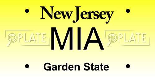 MIA New Jersey License Plate