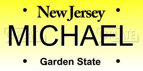 MICHAEL New Jersey License Plate