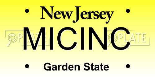 MICINC New Jersey License Plate