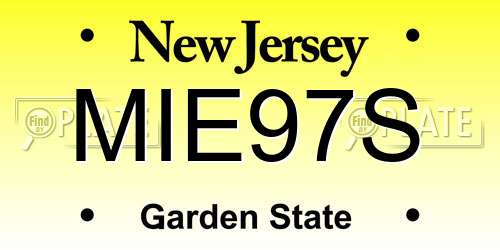 MIE97S New Jersey License Plate