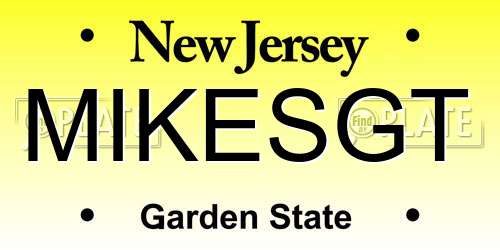 MIKESGT New Jersey License Plate
