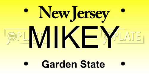 MIKEY New Jersey License Plate