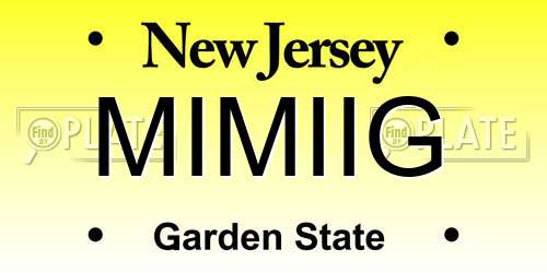 MIMIIG New Jersey License Plate