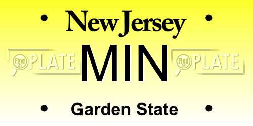 MIN New Jersey License Plate