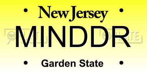 MINDDR New Jersey License Plate