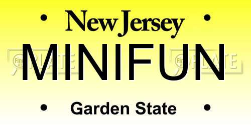MINIFUN New Jersey License Plate