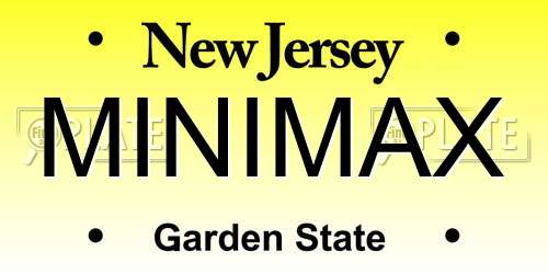 MINIMAX New Jersey License Plate