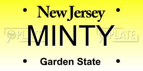 MINTY New Jersey License Plate