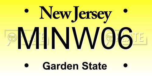 MINW06 New Jersey License Plate