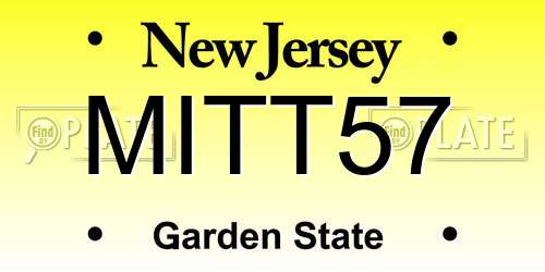 MITT57 New Jersey License Plate