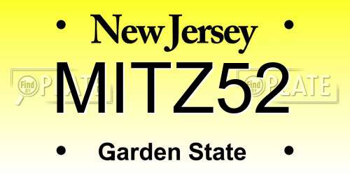 MITZ52 New Jersey License Plate