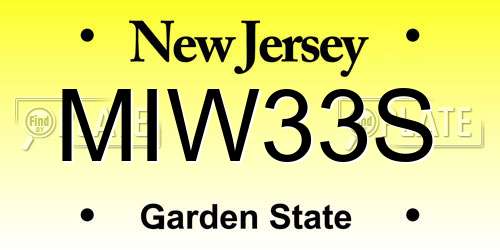 MIW33S New Jersey License Plate