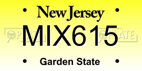 MIX615 New Jersey License Plate