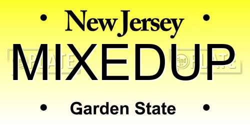 MIXEDUP New Jersey License Plate