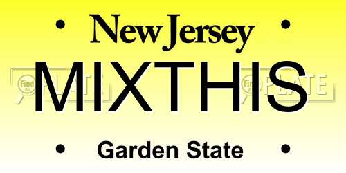 MIXTHIS New Jersey License Plate