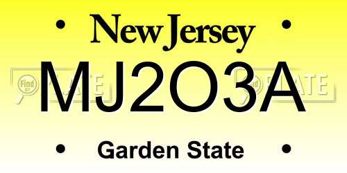 MJ2O3A New Jersey License Plate