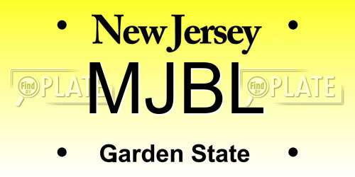 MJBL New Jersey License Plate